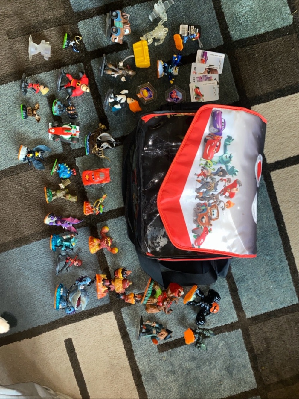Disney Red and Black Character Pack with Assorted Toy Figures